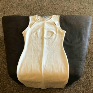 Off white maxi dress with slit sleeves